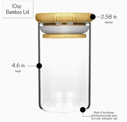 Glass & Bamboo Storage Jar