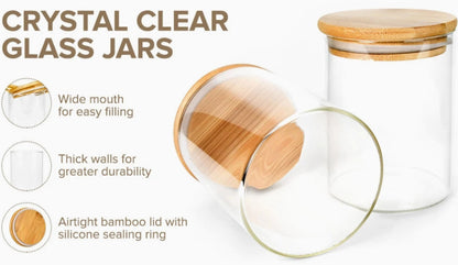 Glass & Bamboo Storage Jar